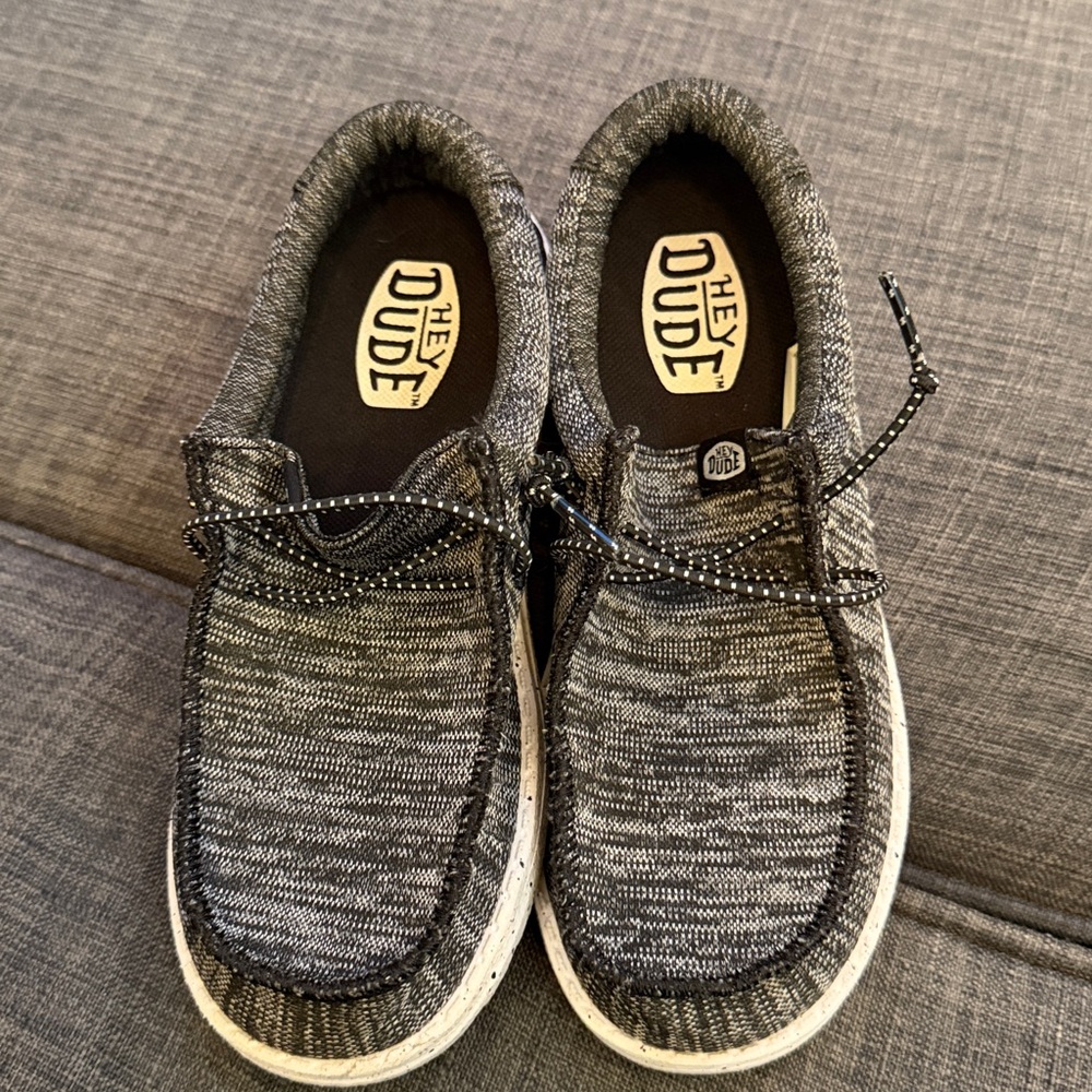 Hey Dude Charcoal Knit Loafers